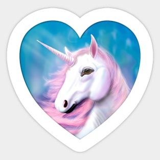 Unicorn Heart Sticker